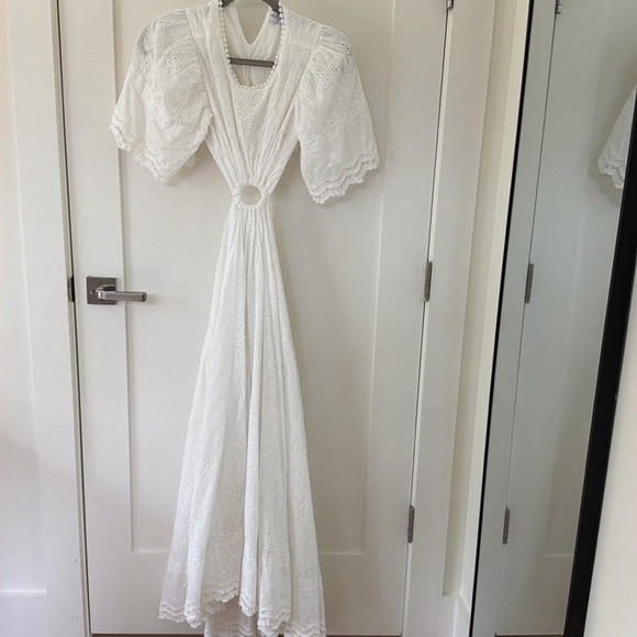 Petal & Pup Dresses & Skirts - Petal and pup white eyelet midi dress with open back size s